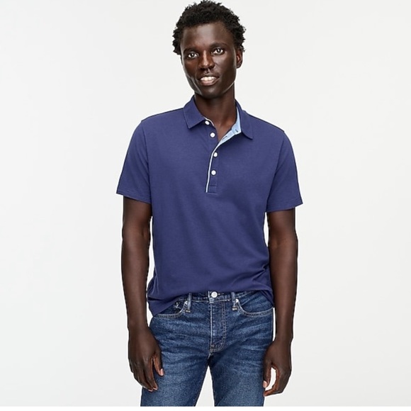 NWT. JCrew Performance Navy Polo - Men Size Medium - Picture 4 of 4